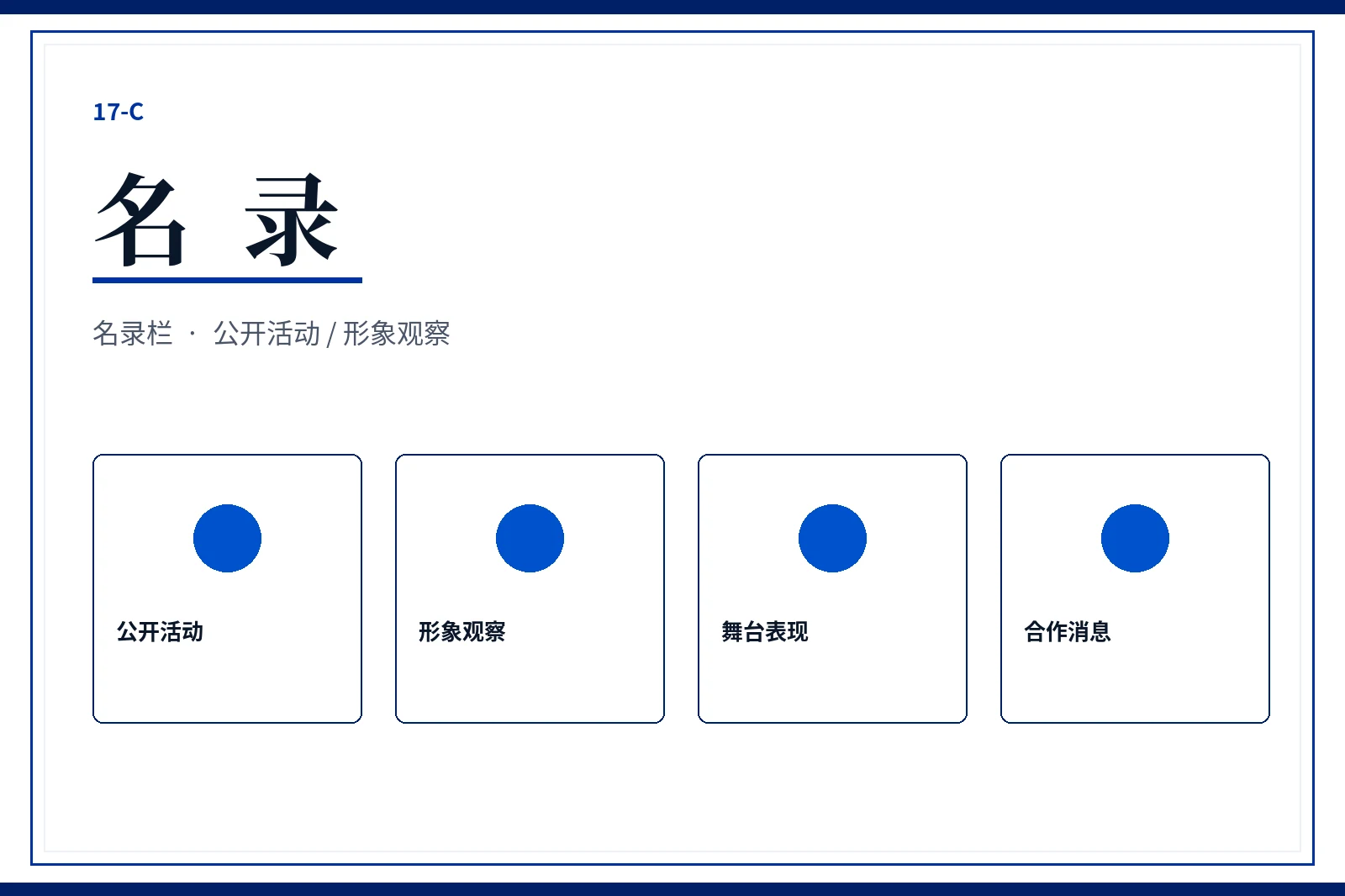 17C名录栏公开索引